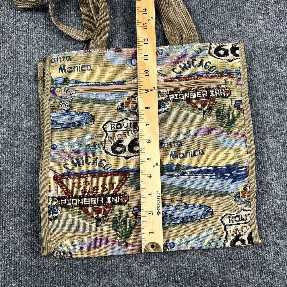 Pioneer Express Route 66 Tapestry Travel Bag Carry-On Tote‎ Matching Coin Purse